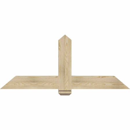 Ekena Millwork Eugene Rough Sawn Timber Gable Bracket, Douglas Fir, 60"W x 25"H x 4"D x 6"F, 10/12 Pitch GBW060X25X0406EUG00RDF